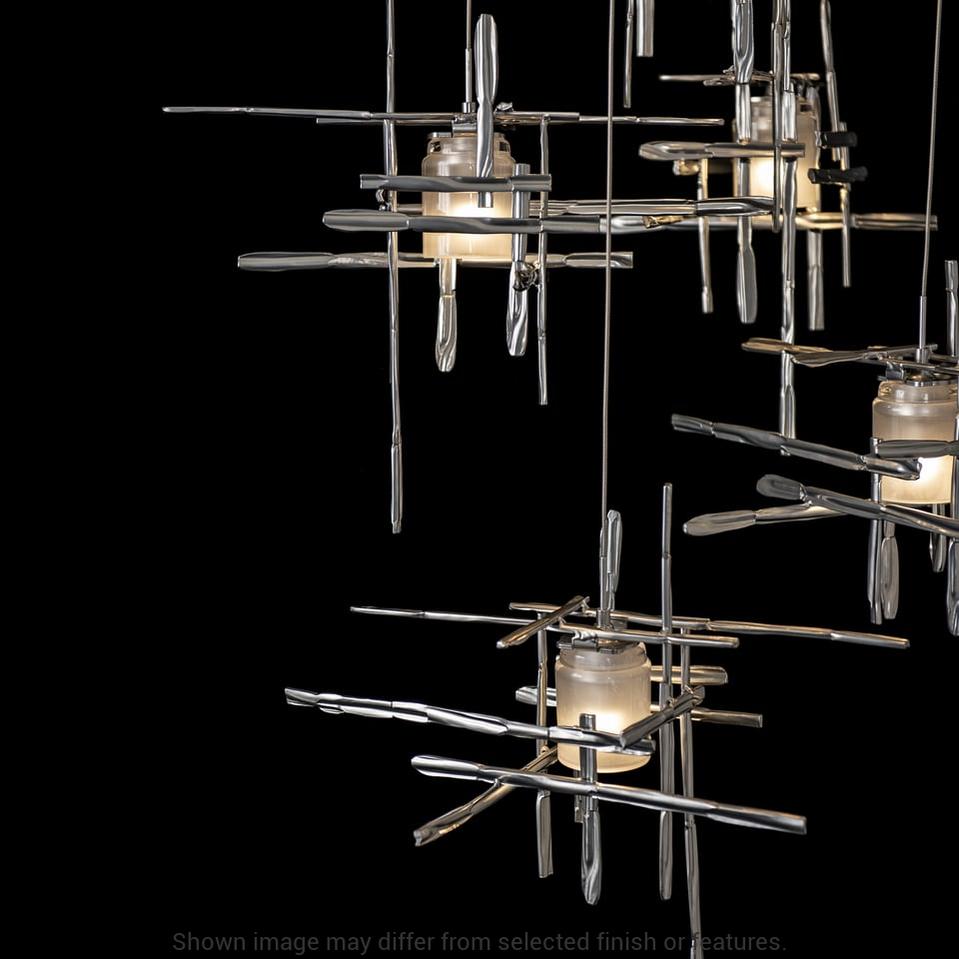 Tura 9-Light Frosted Glass Pendant - White by Hubbardton Forge
