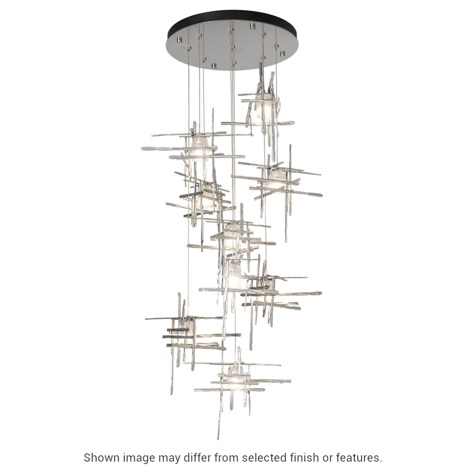 Tura 9-Light Frosted Glass Pendant - White by Hubbardton Forge