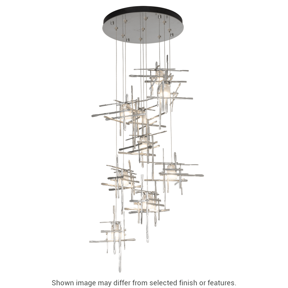 Tura 9-Light Frosted Glass Pendant - White by Hubbardton Forge