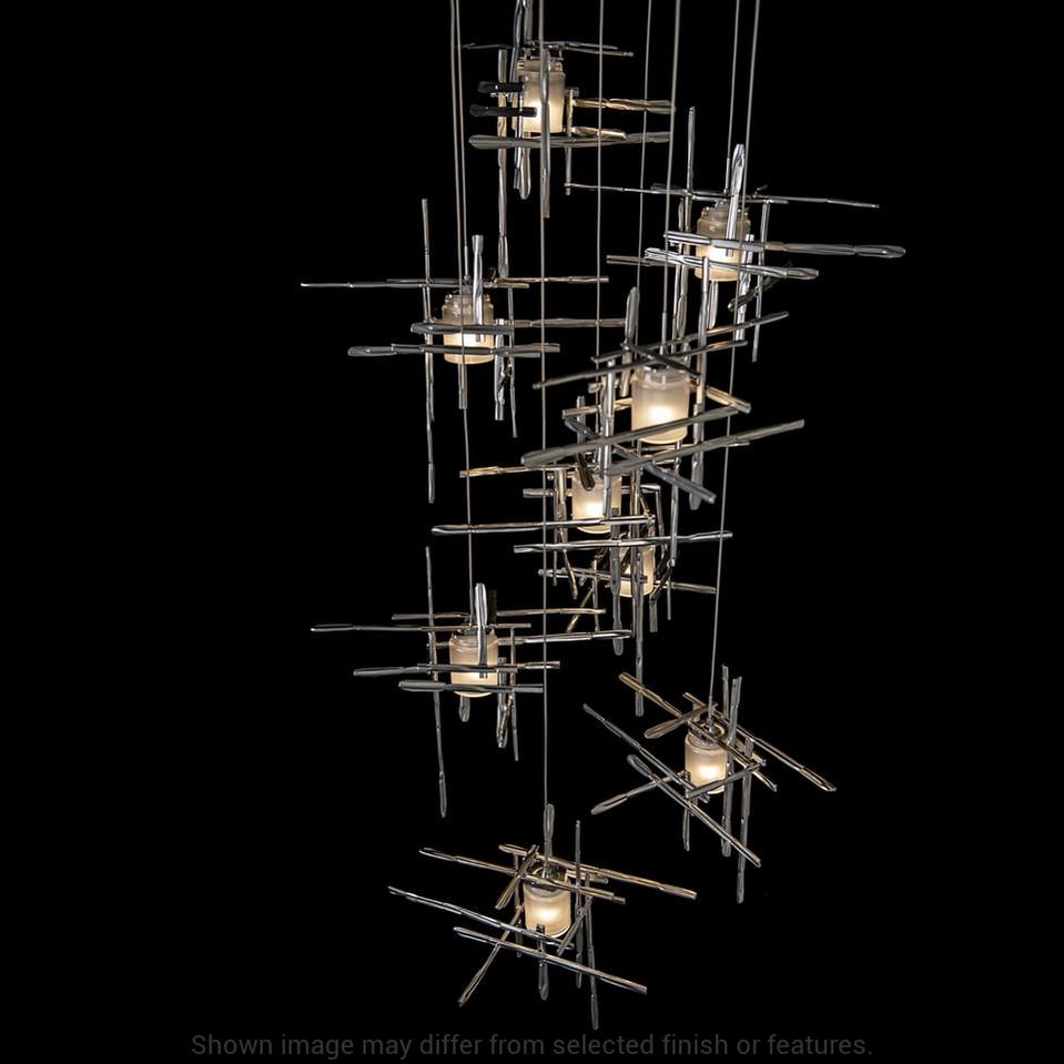 Tura 9-Light Frosted Glass Pendant - White by Hubbardton Forge