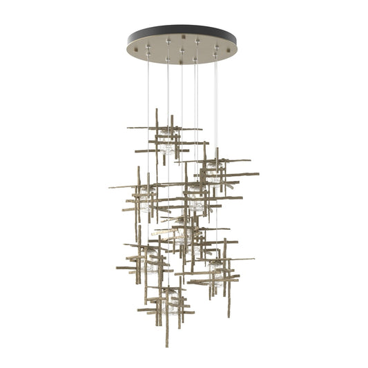 Tura 9-Light Seeded Glass Pendant - Soft Gold by Hubbardton Forge