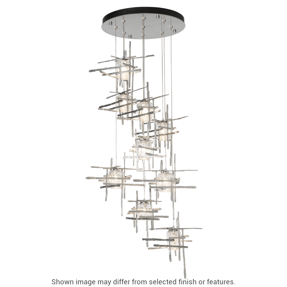 Tura 9-Light Seeded Glass Pendant - White by Hubbardton Forge
