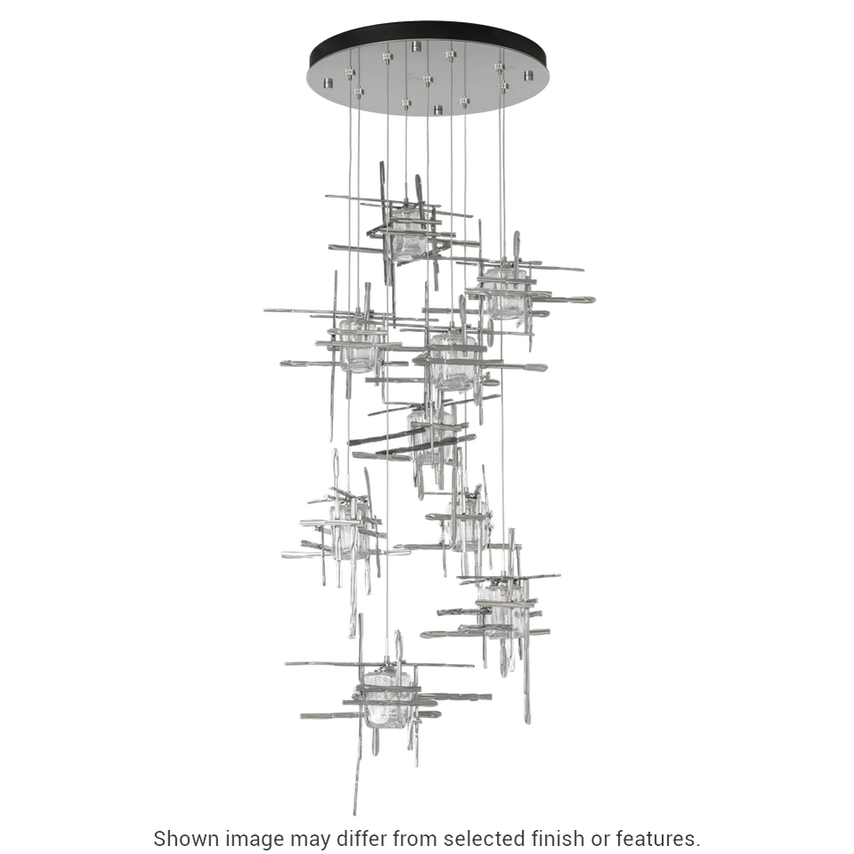 Tura 9-Light Seeded Glass Pendant - White by Hubbardton Forge