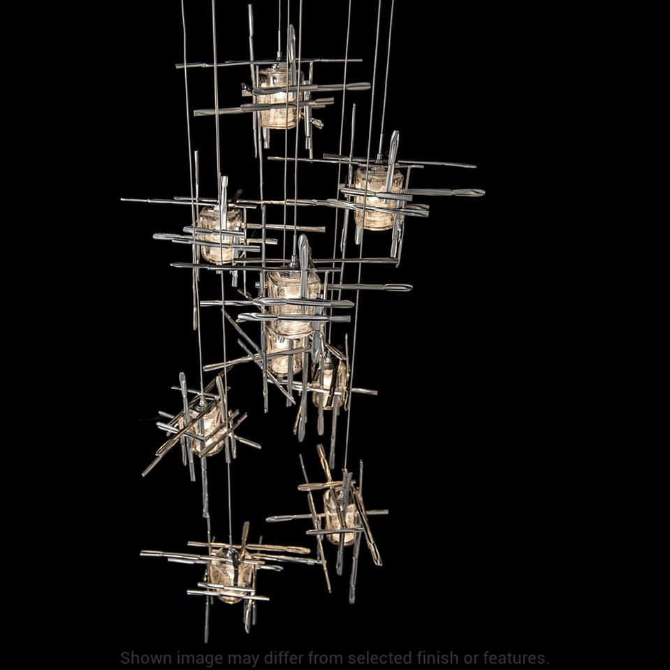 Tura 9-Light Seeded Glass Pendant - White by Hubbardton Forge