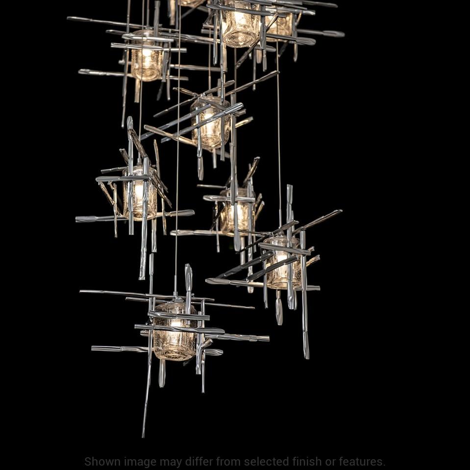Tura 9-Light Seeded Glass Pendant - White by Hubbardton Forge