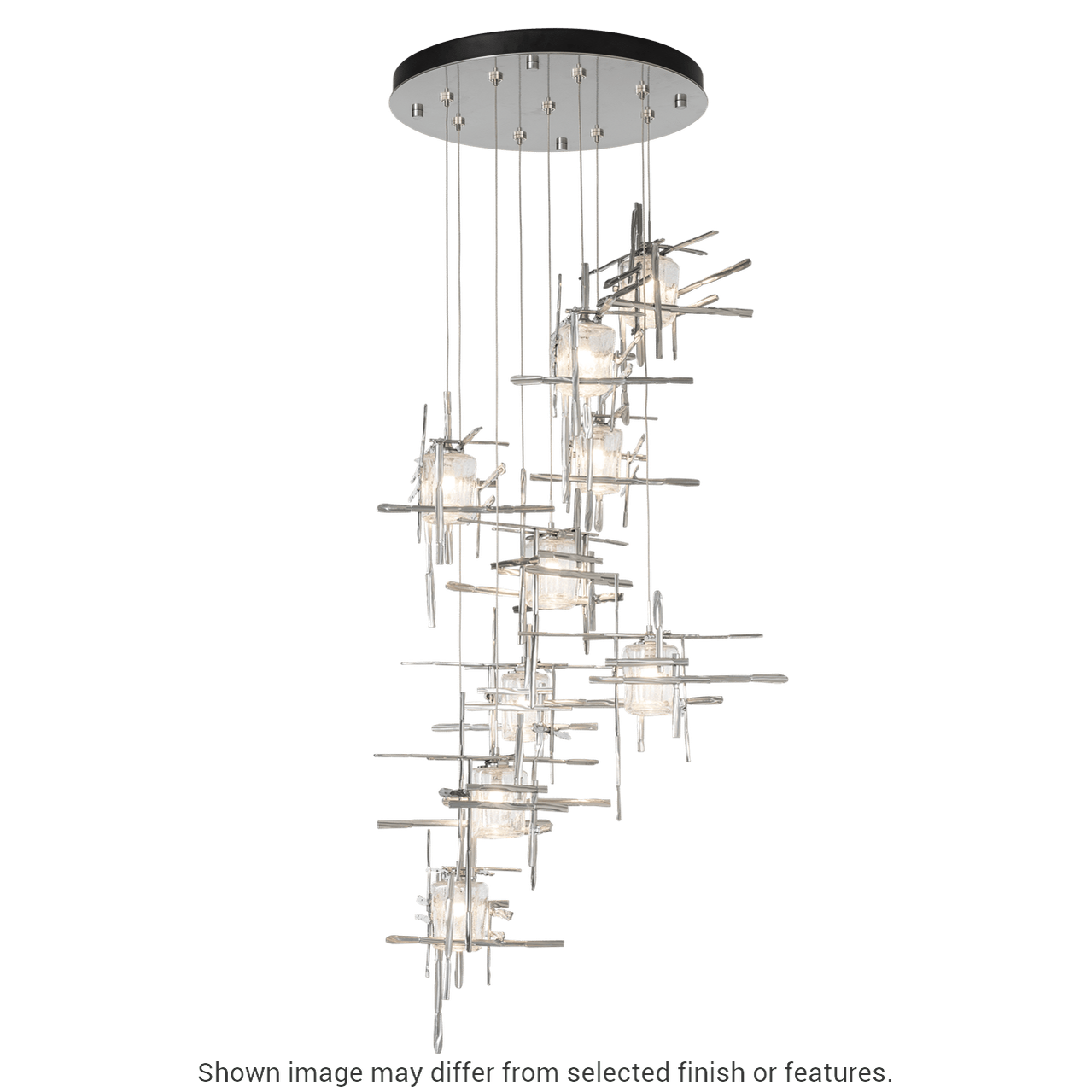 Tura 9-Light Seeded Glass Pendant - White by Hubbardton Forge