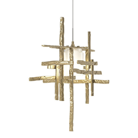 Tura Frosted Glass Low Voltage Mini Pendant - Soft Gold by Hubbardton Forge