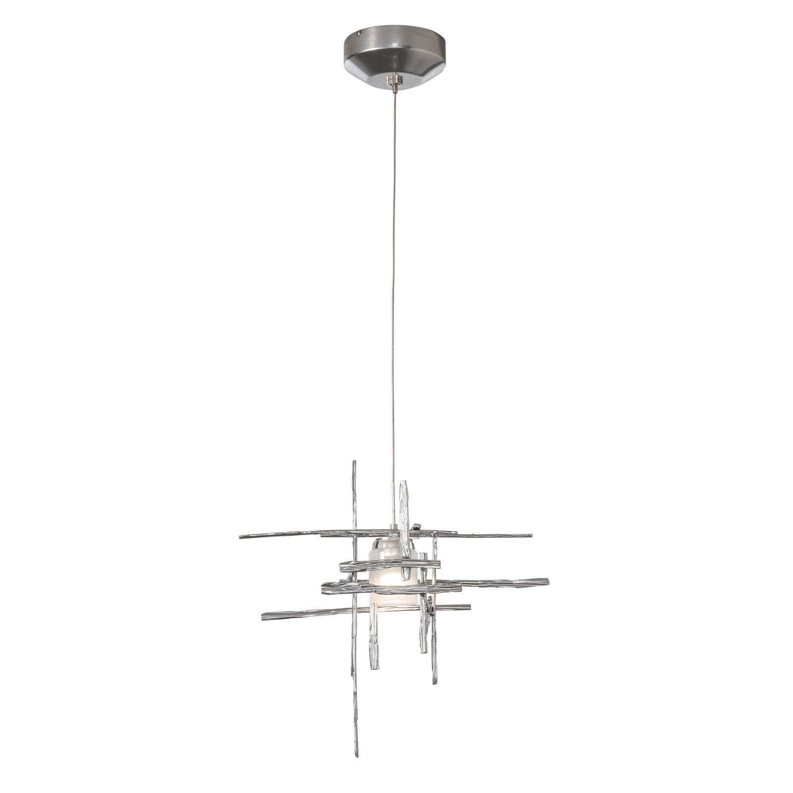 Tura Frosted Glass Low Voltage Mini Pendant - White by Hubbardton Forge