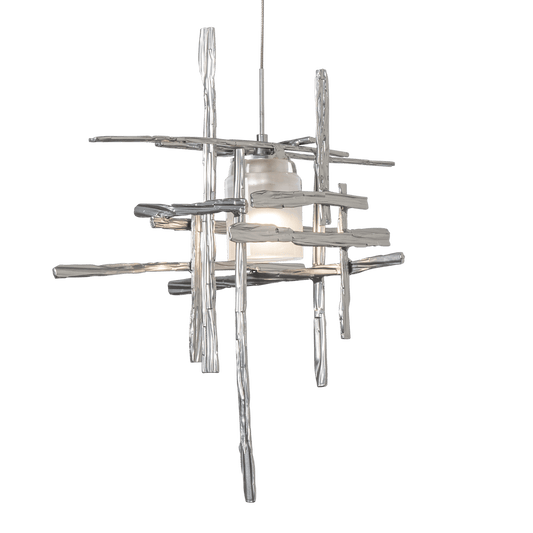 Tura Frosted Glass Low Voltage Mini Pendant - White by Hubbardton Forge