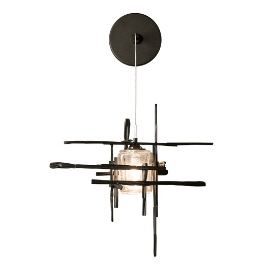 Tura Seeded Glass Low Voltage Sconce - Oil Rubbed Bronze by Hubbardton Forge
