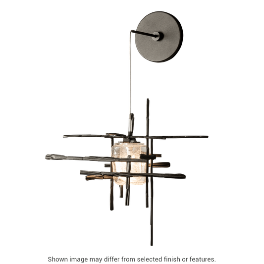 Tura Seeded Glass Low Voltage Sconce - White by Hubbardton Forge