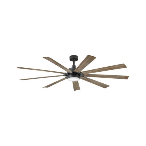 Turbine 80" LED Smart Fan - Matte Black - Driftwood Blades by Hinkley Lighting