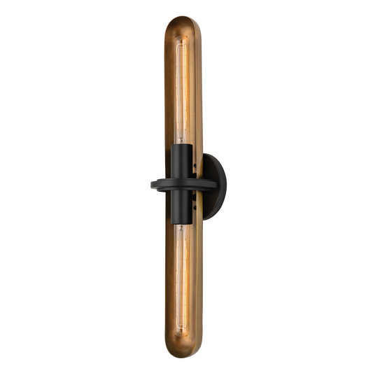 Tuscon Wall Sconce - 2-Light - Patina Brass - Troy Lighting B8626-PBR/SBK