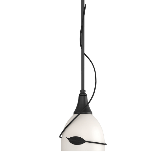 Twining Leaf Mini Pendant - Black by Hubbardton Forge