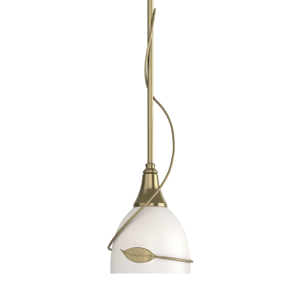 Twining Leaf Mini Pendant - Modern Brass by Hubbardton Forge