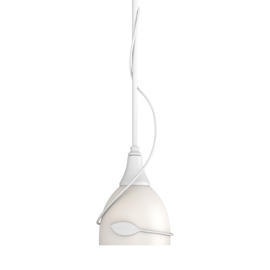 Twining Leaf Mini Pendant - White by Hubbardton Forge