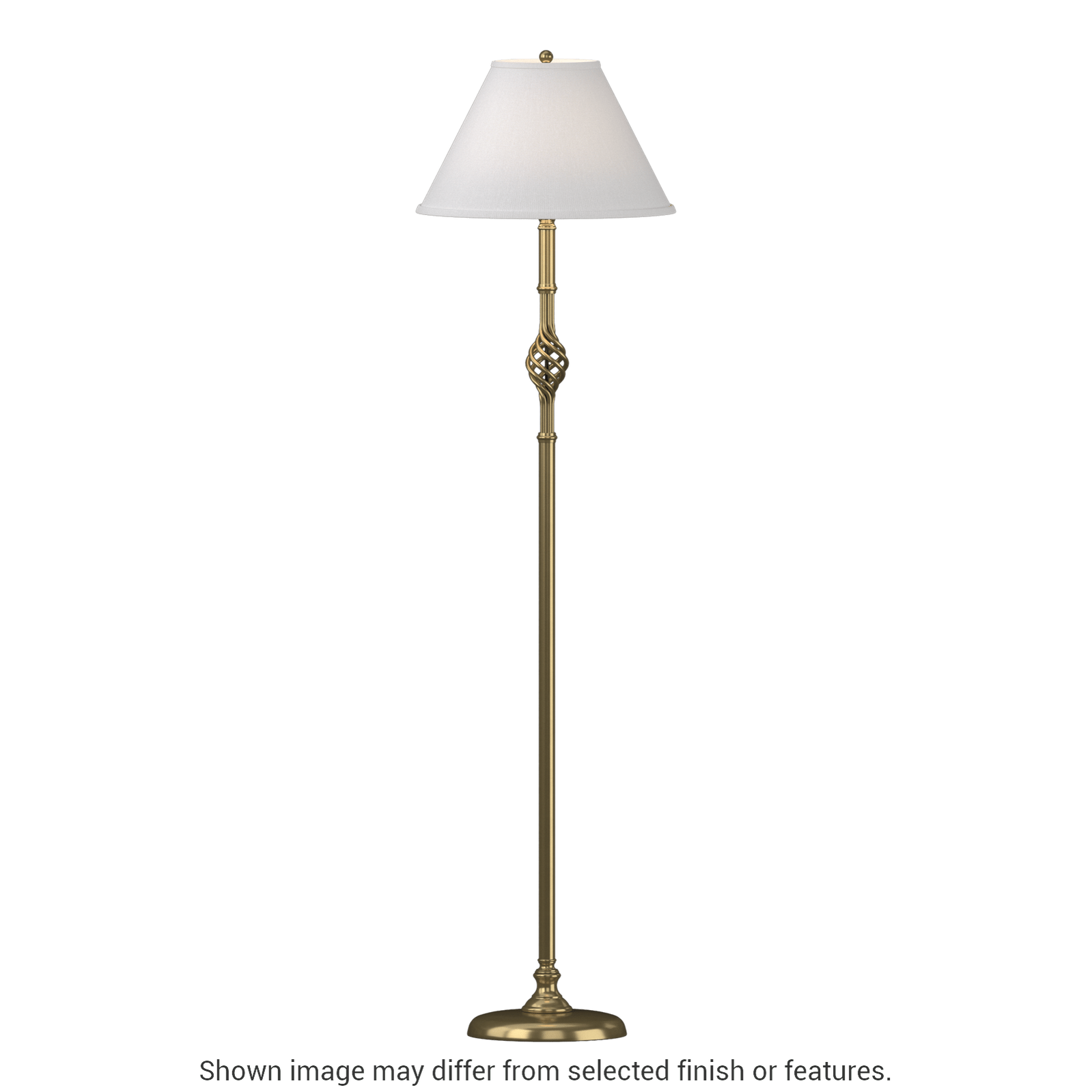 Twist Basket Floor Lamp - White by Hubbardton Forge