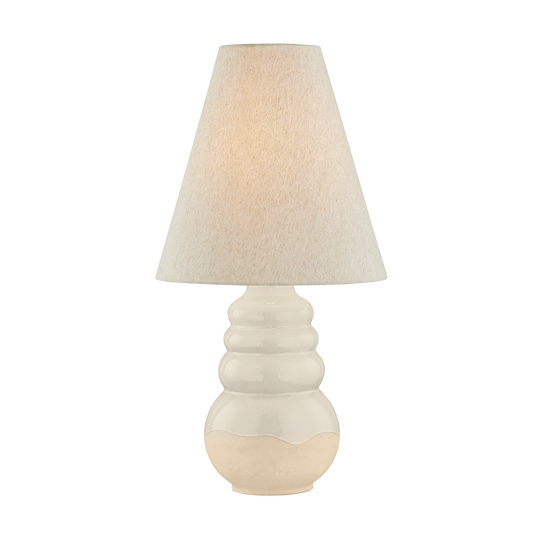 Tybee Table Lamp - Aged Brass/Ceramic Elemental White by Hudson Valley Lighting