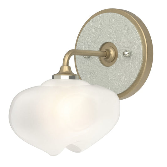 Ume 1-Light Curved Arm Bath Sconce - Soft Gold - Vintage Platinum Accent by Hubbardton Forge