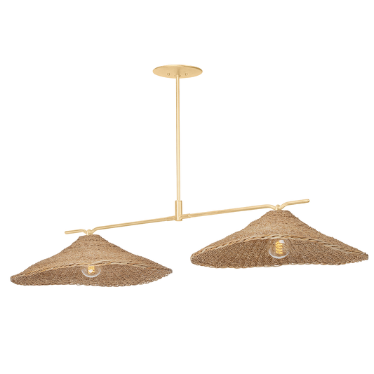 Valier Linear - 2-Light - Vintage Gold Leaf - Troy Lighting F8755-VGL