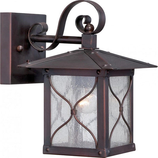 Vega - 1 Light - 6" Wall Lantern with Clear Seed Glass - Classic Bronze Finish - Satco 60-5611