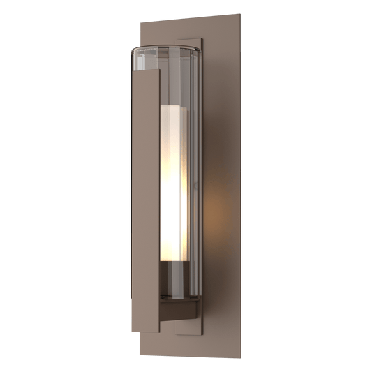 Vertical Bar Fluted Glass Large Outdoor Sconce - Coastal Bronze by Hubbardton Forge