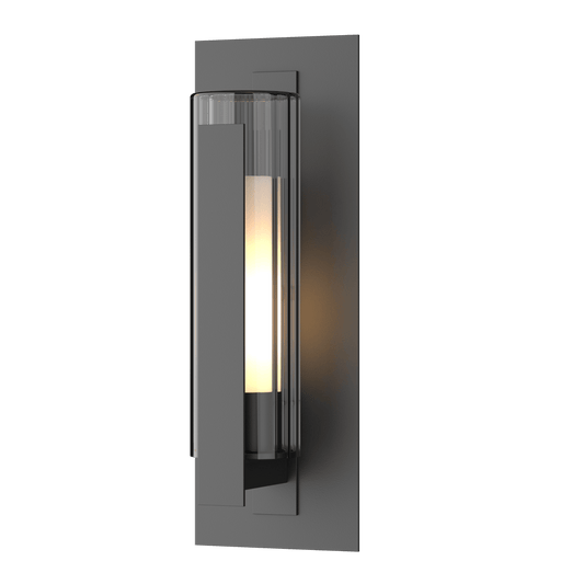 Vertical Bar Fluted Glass Medium Outdoor Sconce - Coastal Black by Hubbardton Forge