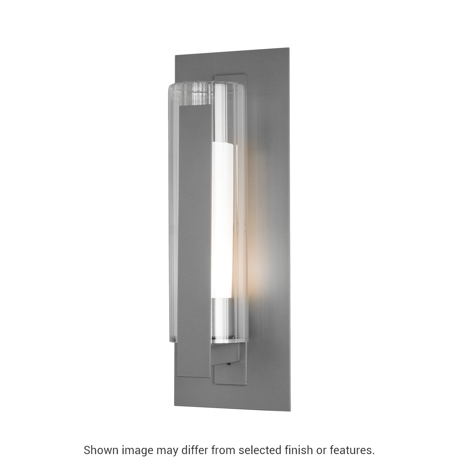 Vertical Bar Fluted Glass Medium Outdoor Sconce - Oil Rubbed Bronze by Hubbardton Forge
