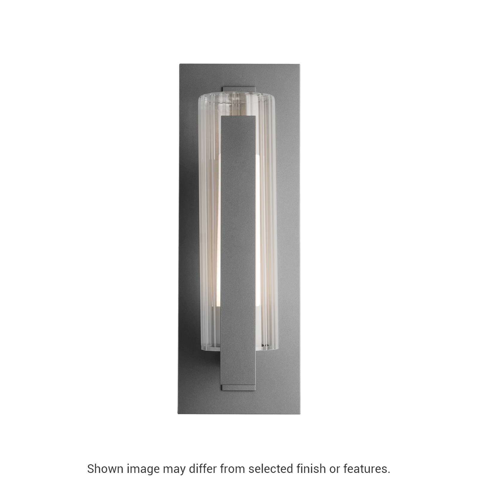 Vertical Bar Fluted Glass Medium Outdoor Sconce - Oil Rubbed Bronze by Hubbardton Forge
