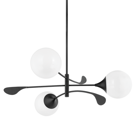 Victoria Chandelier - 3-Light - Textured Black - Mitzi H812803-TBK