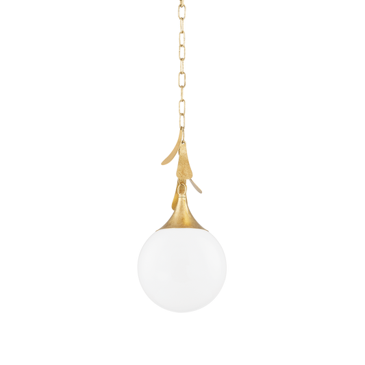 Victoria Small Pendant - 1-Light - Vintage Gold Leaf - Mitzi H812701S-VGL