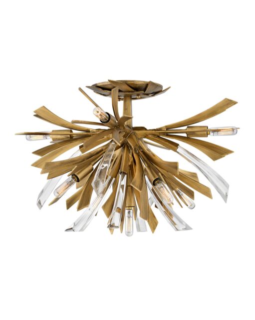 Vida Medium Semi Flush Mount - Burnished Gold by Fredrick Ramond