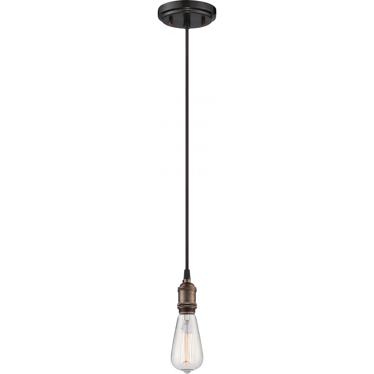 Vintage - 1 Light Pendant - Rustic Bronze Finish - Satco 60-5505