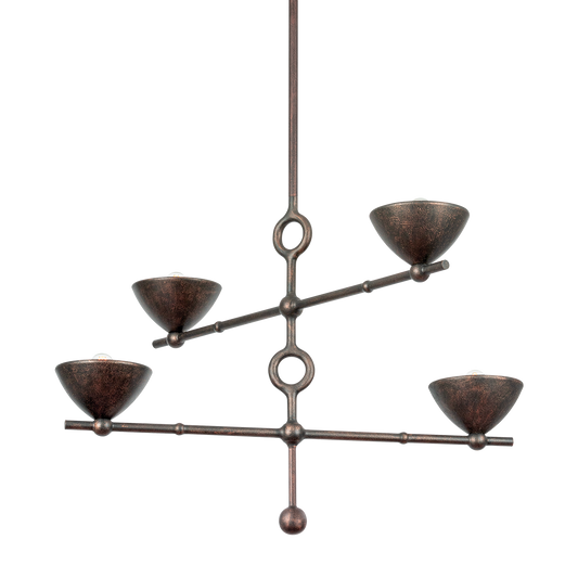 Vishal Chandelier - 4-Light - Black Patina Gold - Troy Lighting F2338-BPG