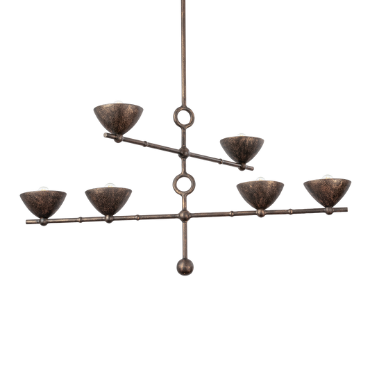 Vishal Chandelier - 6-Light - Black Patina Gold - Troy Lighting F2339-BPG