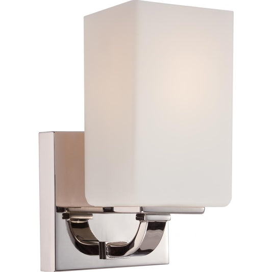 Vista - 1 Light Vanity with Opal Frosted Glass - Polished Nickel Finish - Satco 60-5181