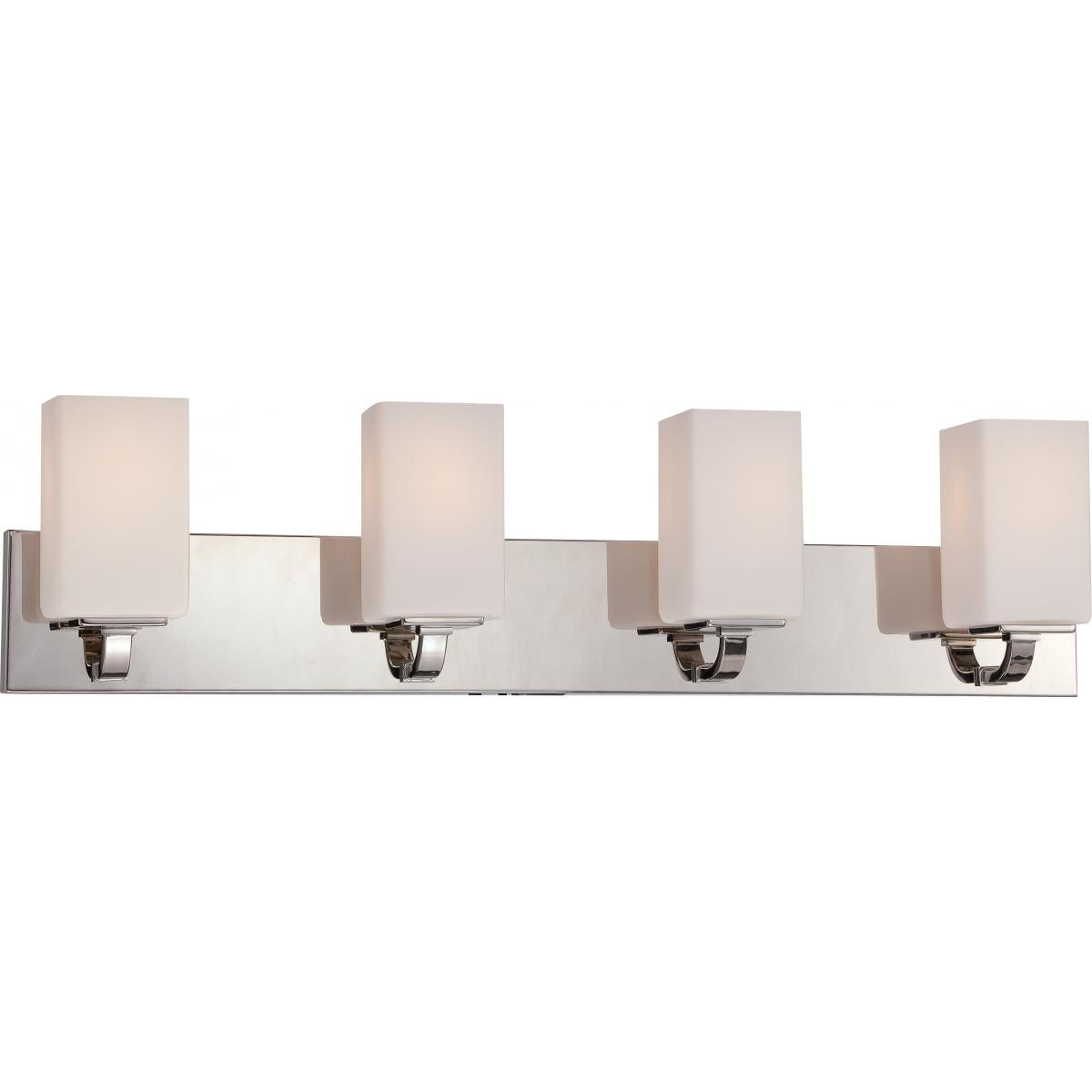 Vista - 4 Light Vanity with Opal Frosted Glass - Polished Nickel Finish - Satco 60-5184