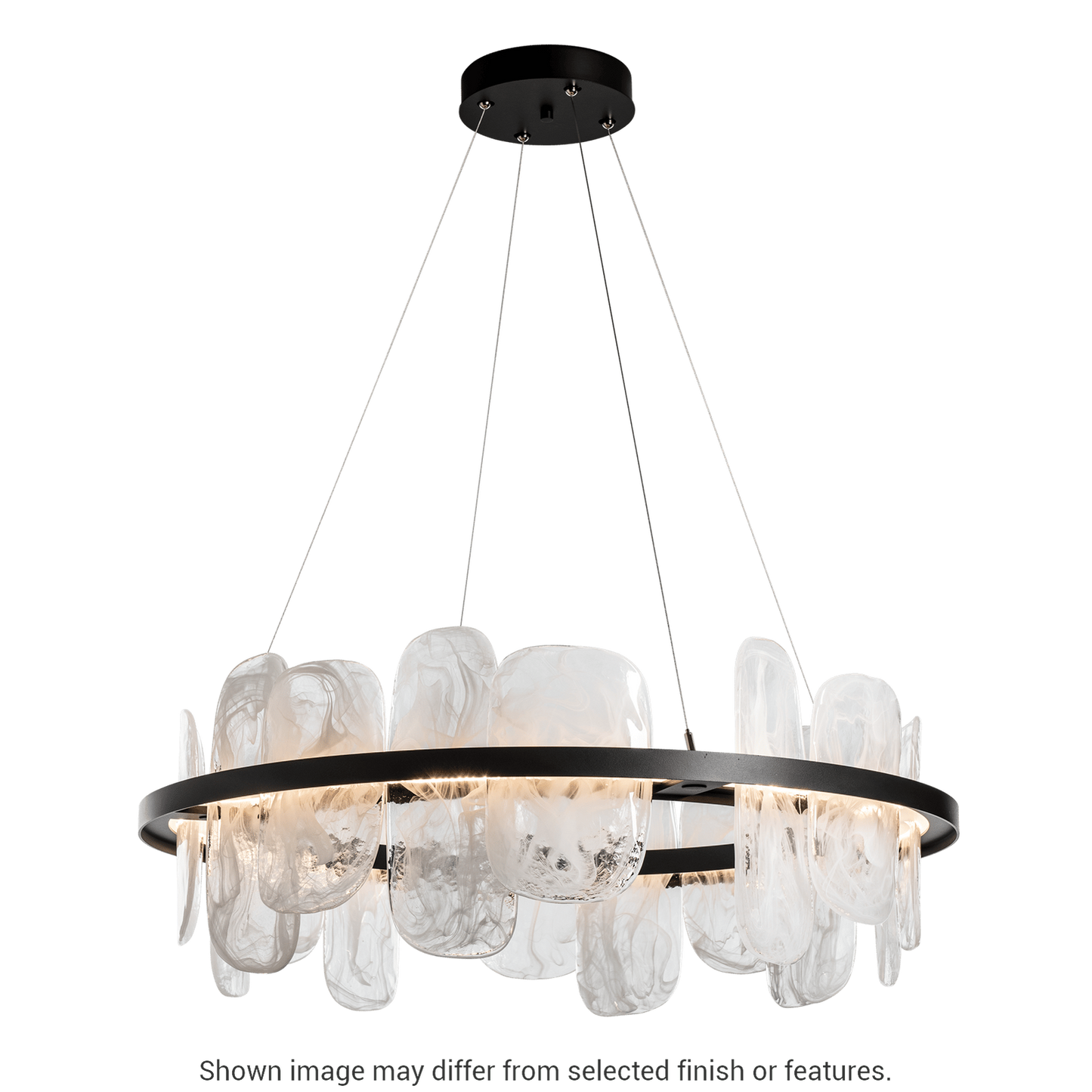 Vitre Circular LED Pendant - White by Hubbardton Forge