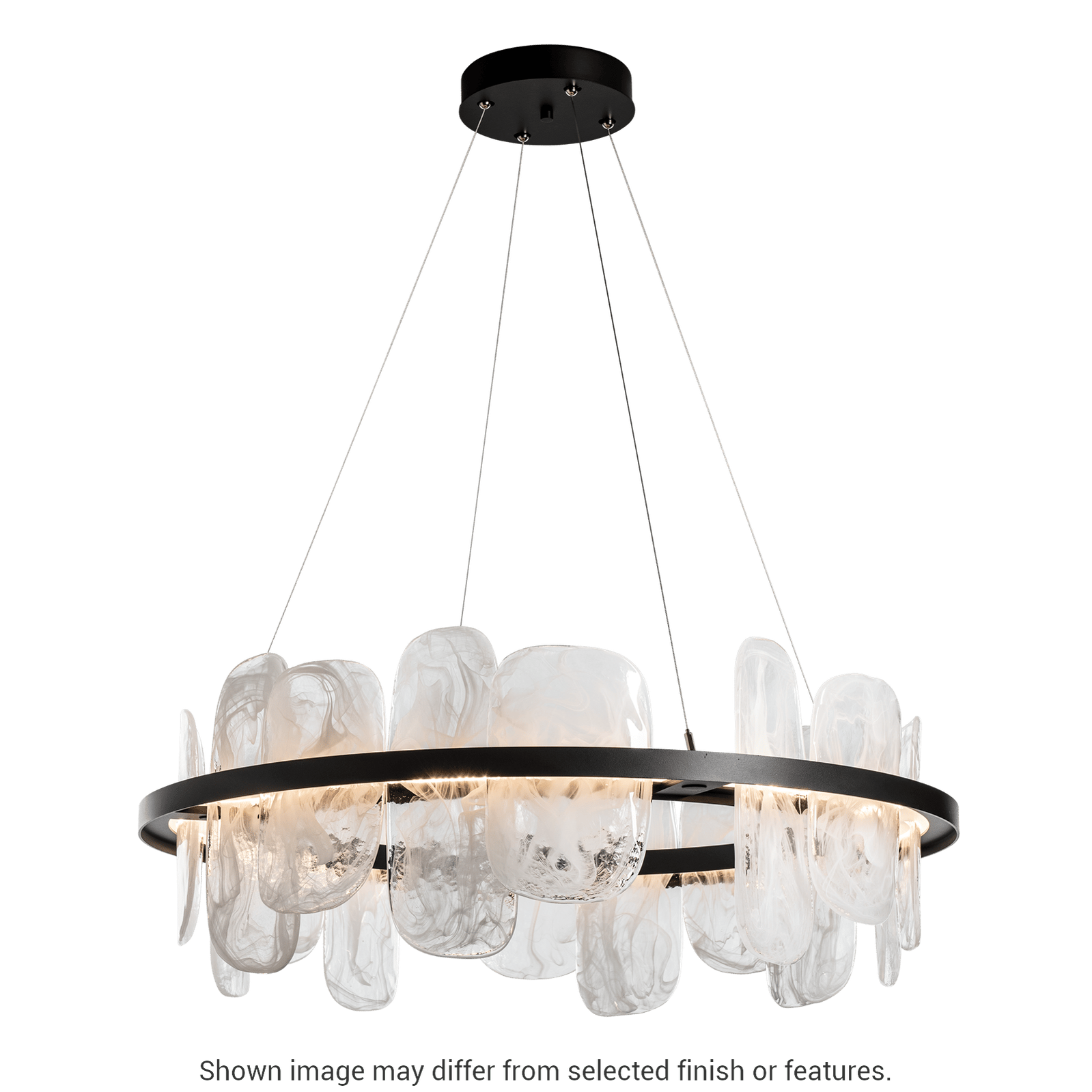 Vitre Circular LED Pendant - White by Hubbardton Forge