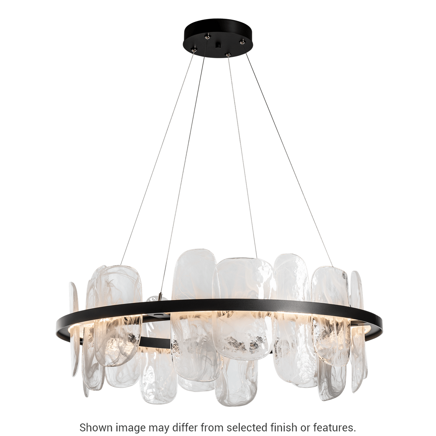 Vitre Circular LED Pendant - White by Hubbardton Forge