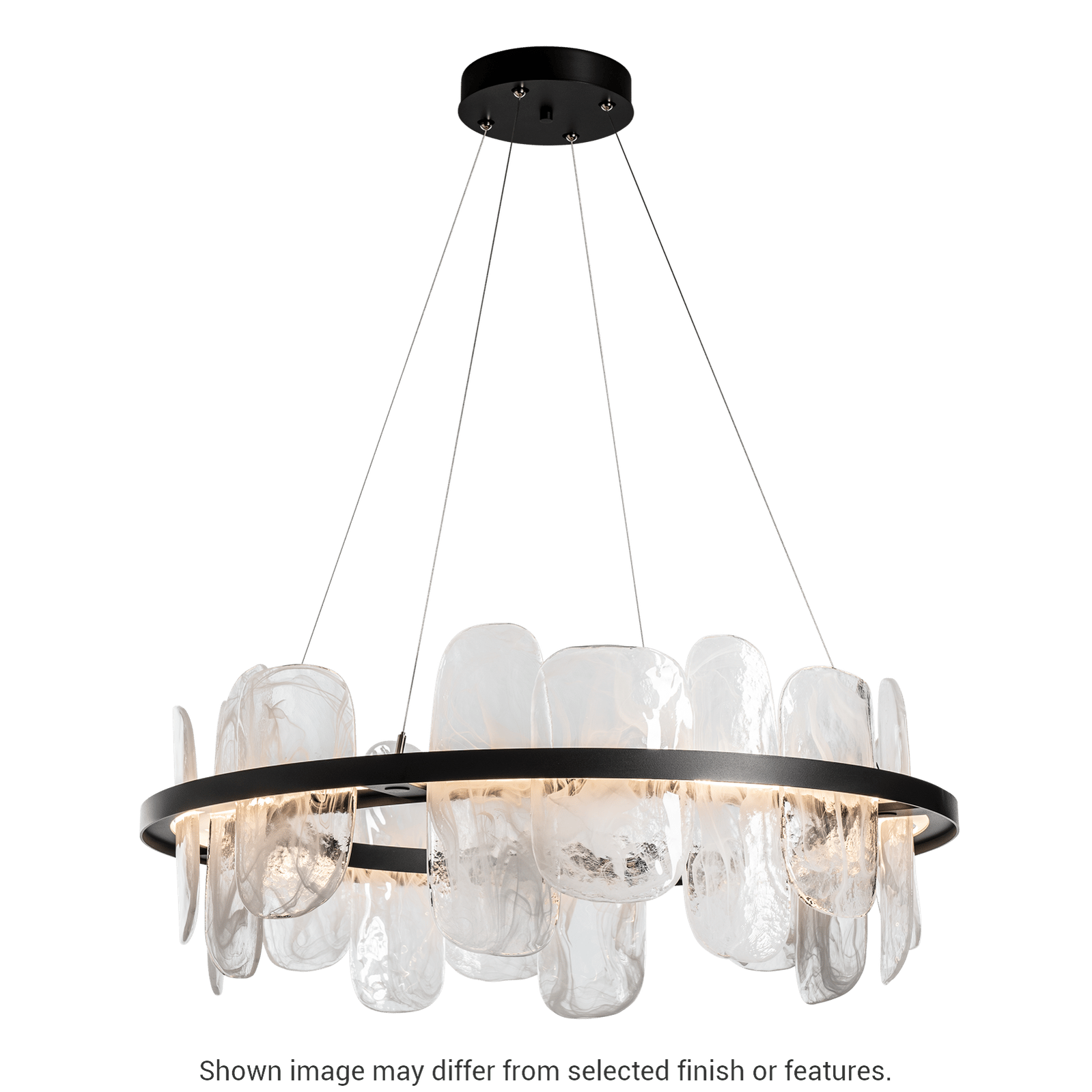 Vitre Circular LED Pendant - White by Hubbardton Forge