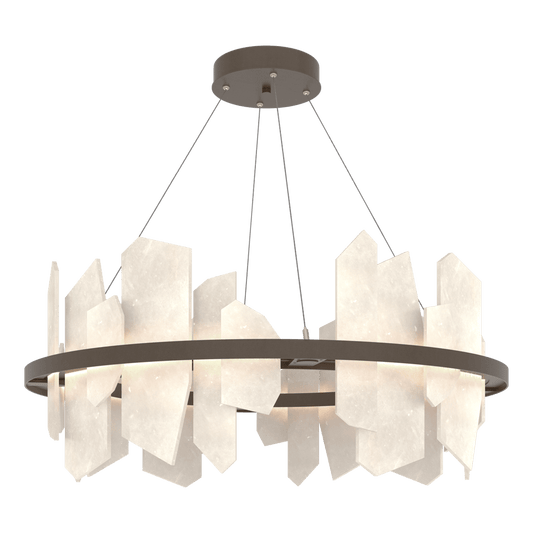 Volterra Circular LED Pendant - Bronze by Hubbardton Forge