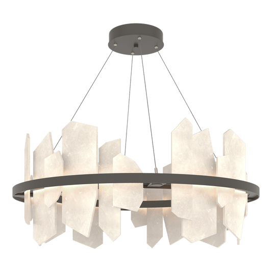 Volterra Circular LED Pendant - Dark Smoke by Hubbardton Forge