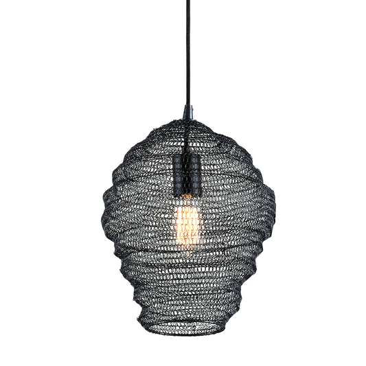 Wabi Sabi Pendant - 1-Light - Soft Black - Troy Lighting F6773-SBK