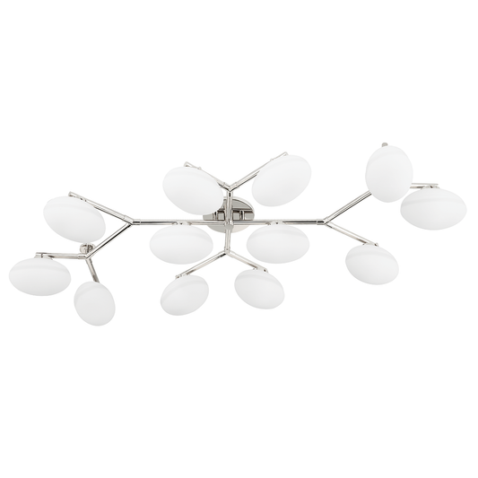 Wagner Semi Flush - 12-Light - Polished Nickel by Hudson Valley Lighting