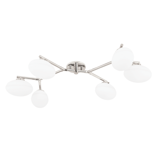 Wagner Semi Flush - 6-Light - Polished Nickel by Hudson Valley Lighting