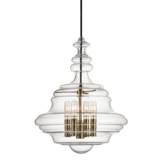 Washington Lantern - 4-Light - Aged Brass by Hudson Valley Lighting