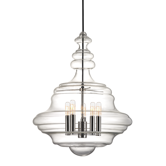Washington Lantern - 5-Light - Polished Nickel by Hudson Valley Lighting