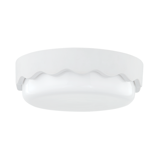 Wave Flush Mount - 3-Light - Ceramic Matte White - Mitzi H656503-CMW