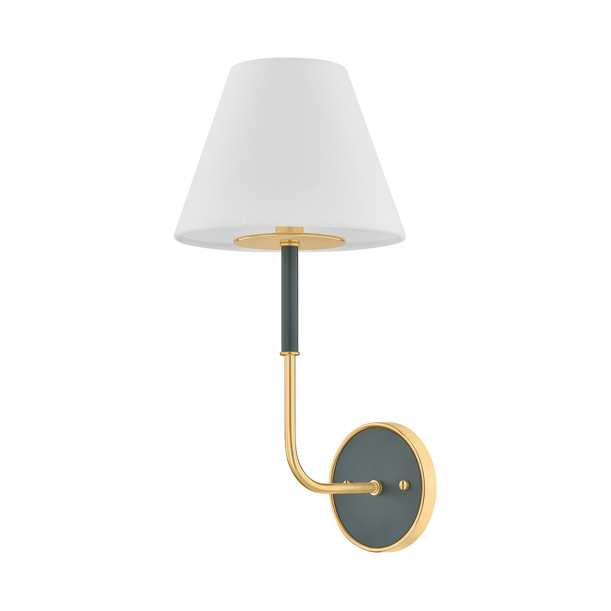 Wedgewood Wall Sconce - 1-Light - Aged Brass/Soft Studio Green by Hudson Valley Lighting